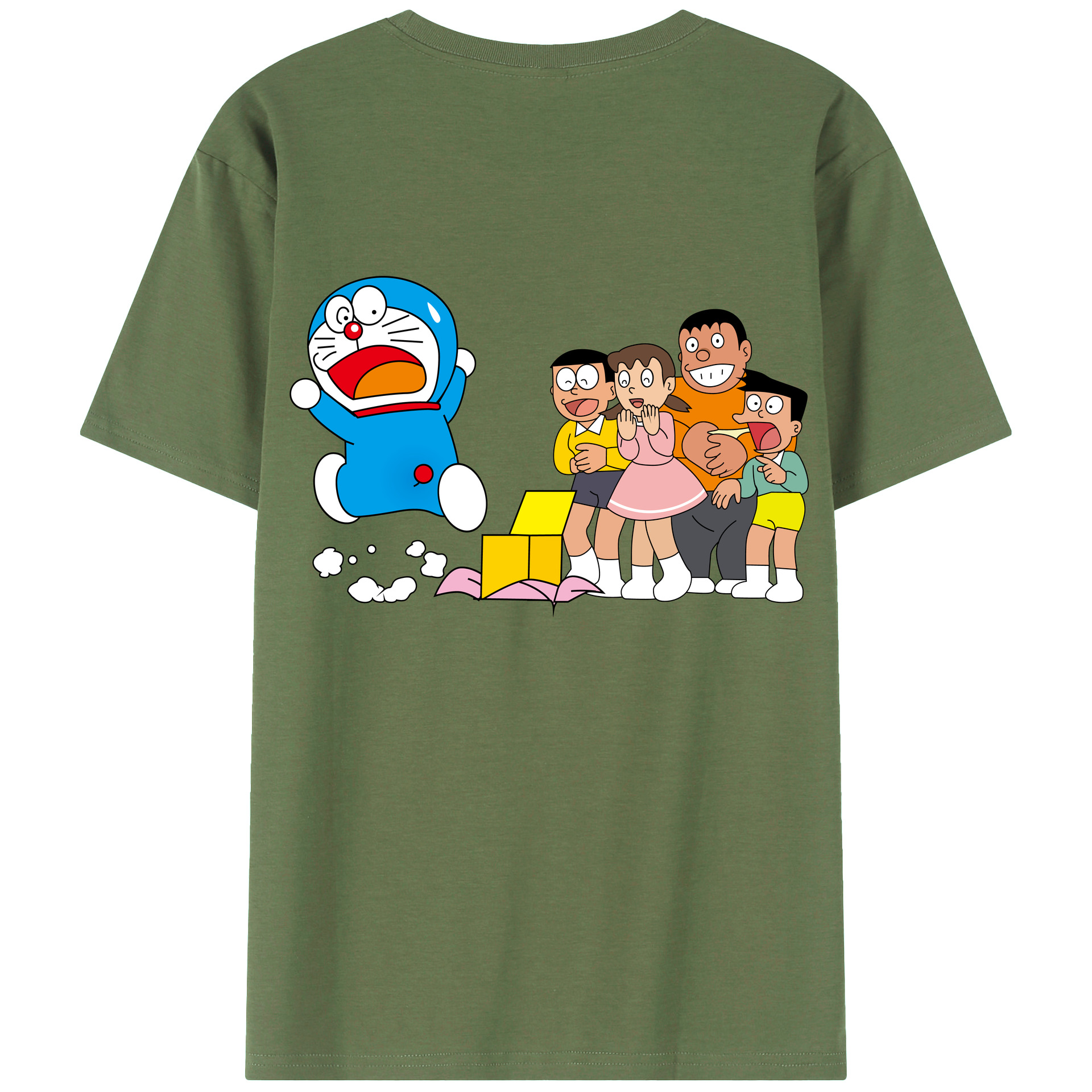 （画像用） ドラえもん 骨川 スネ夫 Doraemon Honekawa Suneo 綿100％ メンズ半袖Tシャツ（バックプリント） 通気性